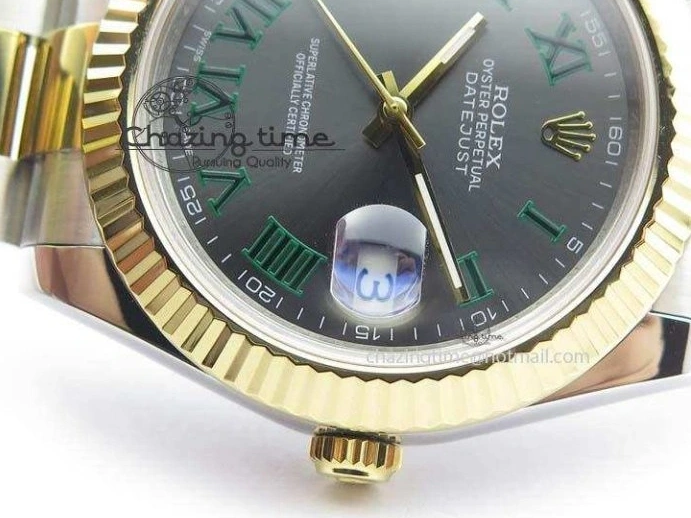 MiroTime 0415 Functional DateJust II 116333 SS YG 41mm EW Best Edition Gray Dial Roman Markers On SS Bracelet A 3823